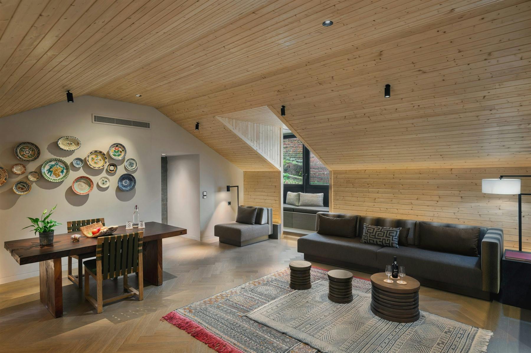 Vineyard Rooftop Suite Living Room, Six Senses Douro Valley, Portugal