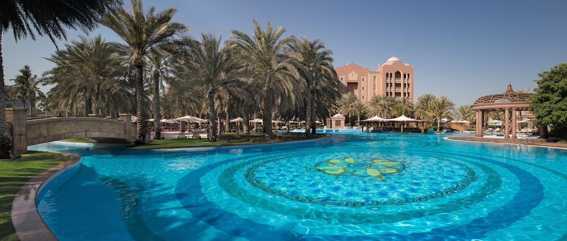 Swimming pool east wing at Emirates Palace, Abu Dhabi
