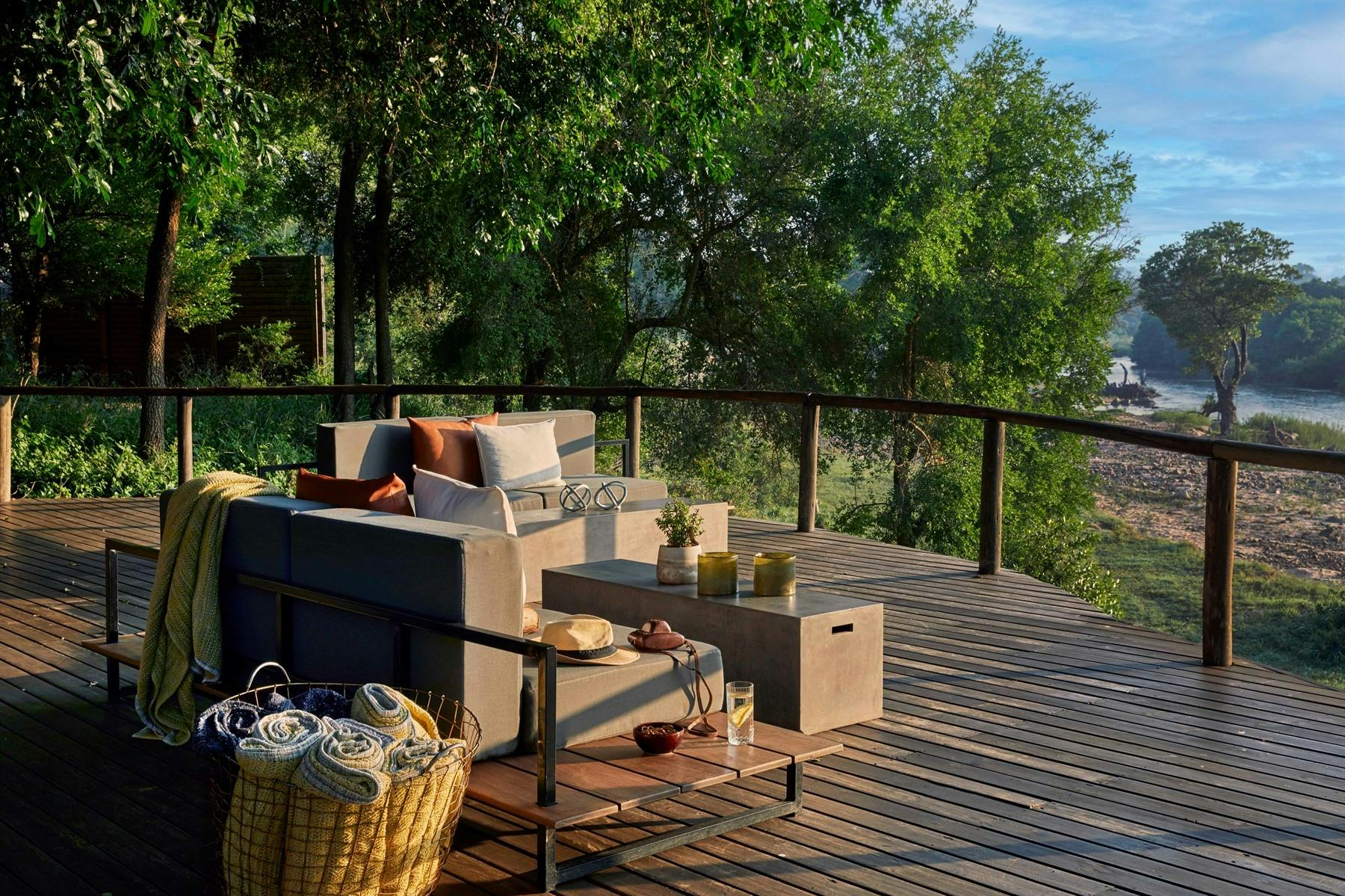 Deck Lounge at Lion Sands Ivory Lodge