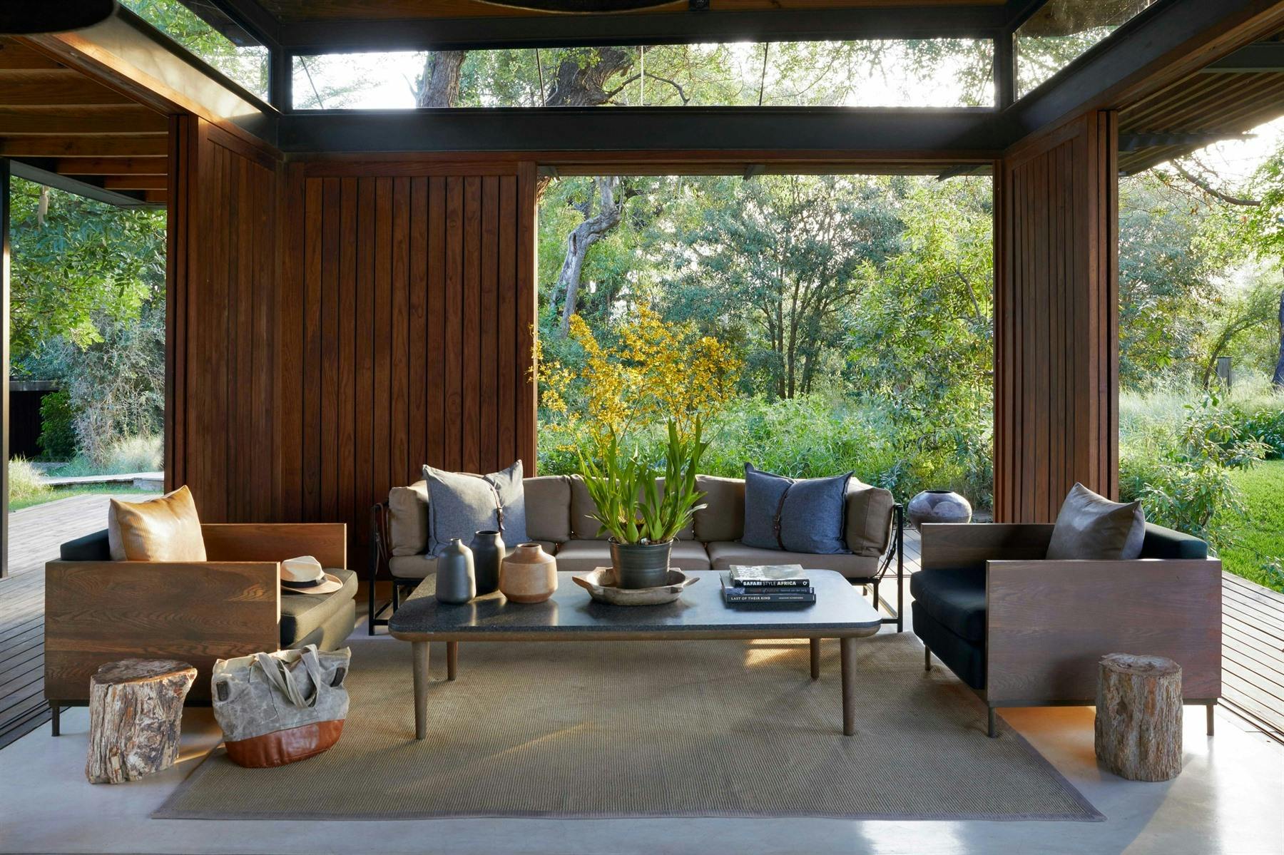 Welcome Lounge at Lion Sands Ivory Lodge