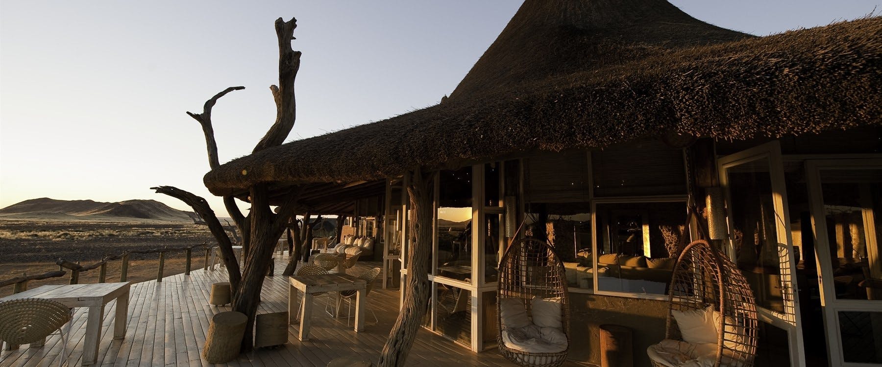 Main deck area at Little Kulala Lodge
