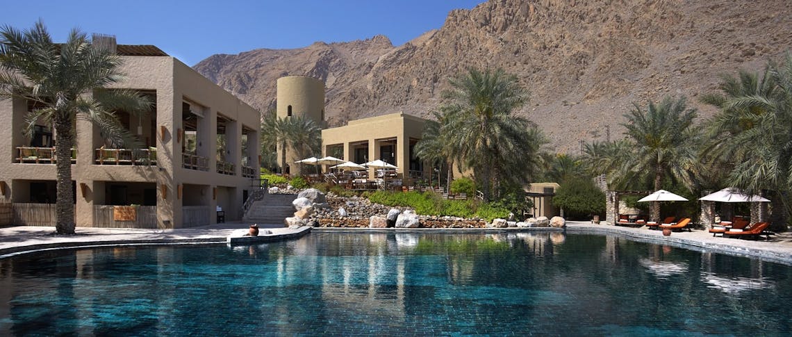 Main pool at Six Senses Zighy Bay, Oman
