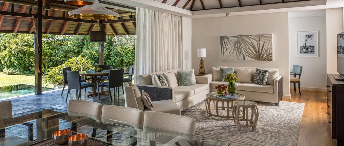 Living area at Four Seasons Resort Mauritius at Anahita