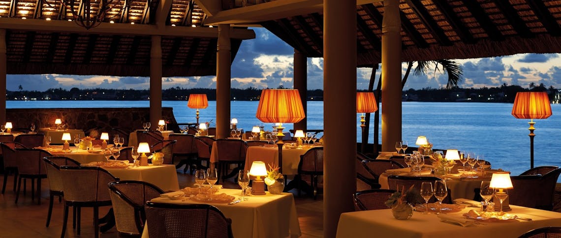 Evening dining at Royal Palm Beachcomber Luxury, Mauritius