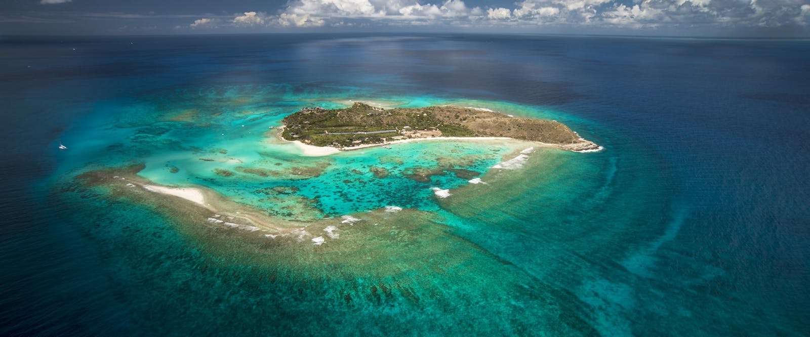 Aerial view of Necker Island, British Virgin Islands