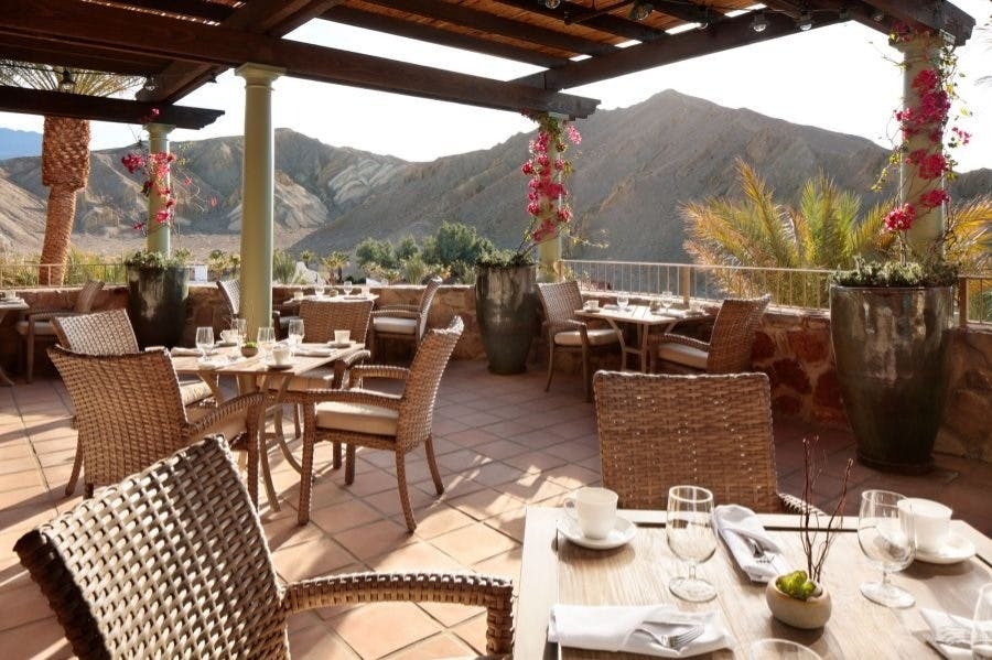 Back Patio at The Oasis at Death Valley, California 