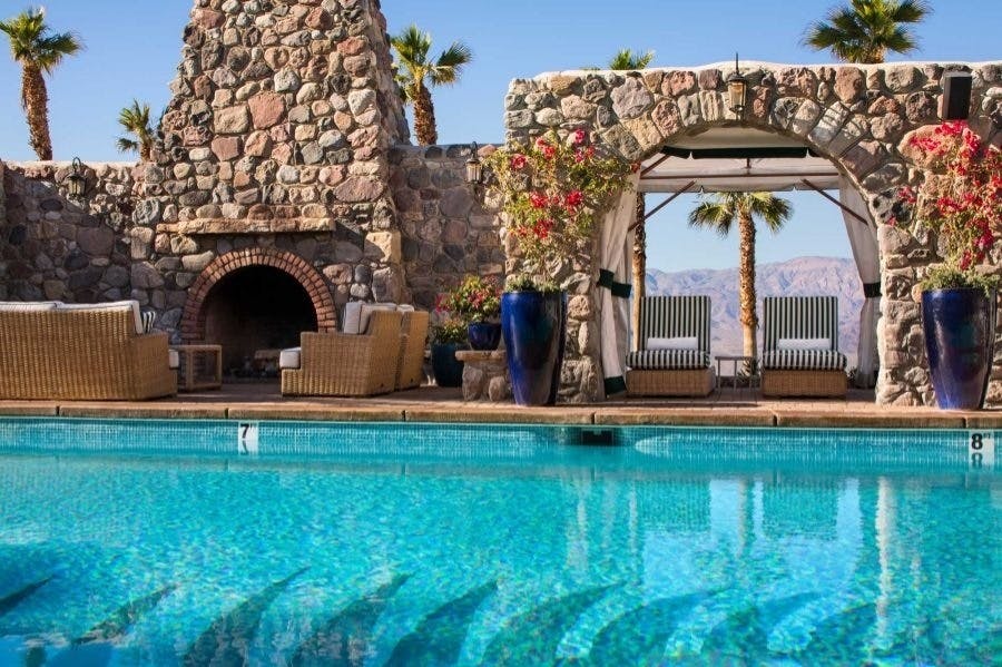 Pool View at The Oasis at Death Valley, California 