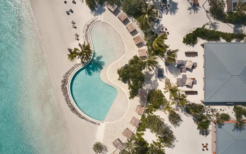 aerial view of Patina Maldives