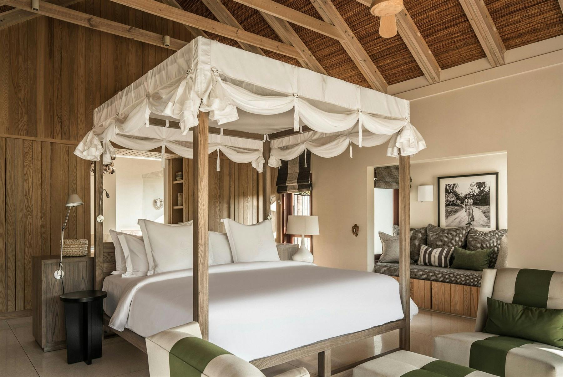 Residence bedroom at Four Seasons Resort Seychelles at Desroches Island