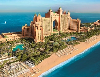 Stay at one of Dubai's most iconic hotels overlooking the Arabian Gulf and Palm Island