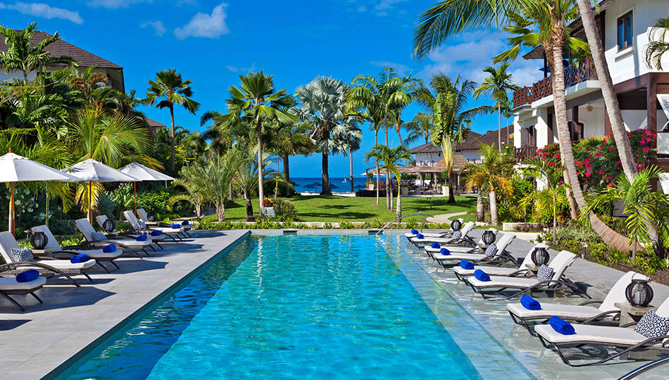 Pool area at The Sand Piper, Barbados