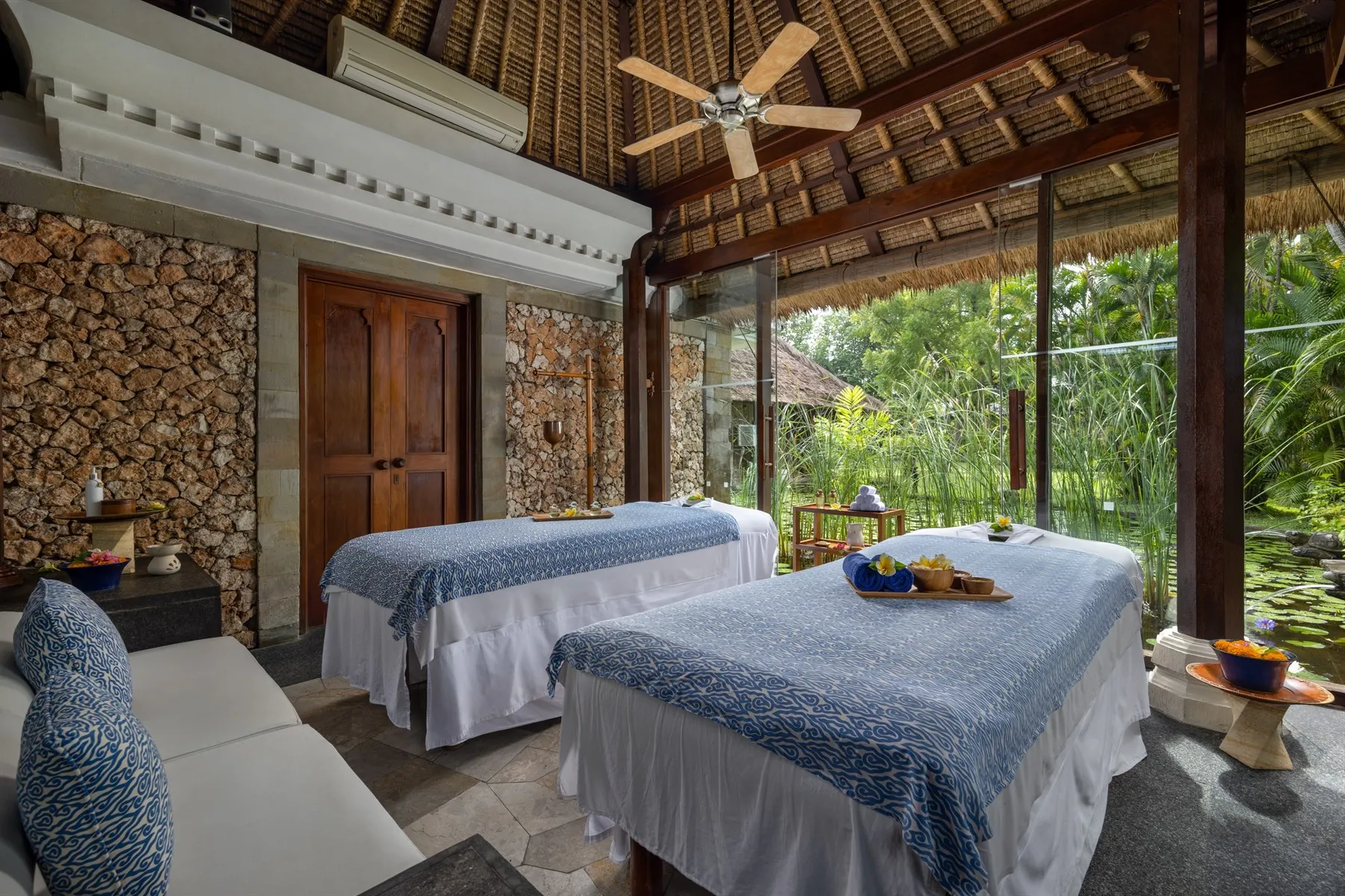 Spa treatment room at The Oberoi Bali