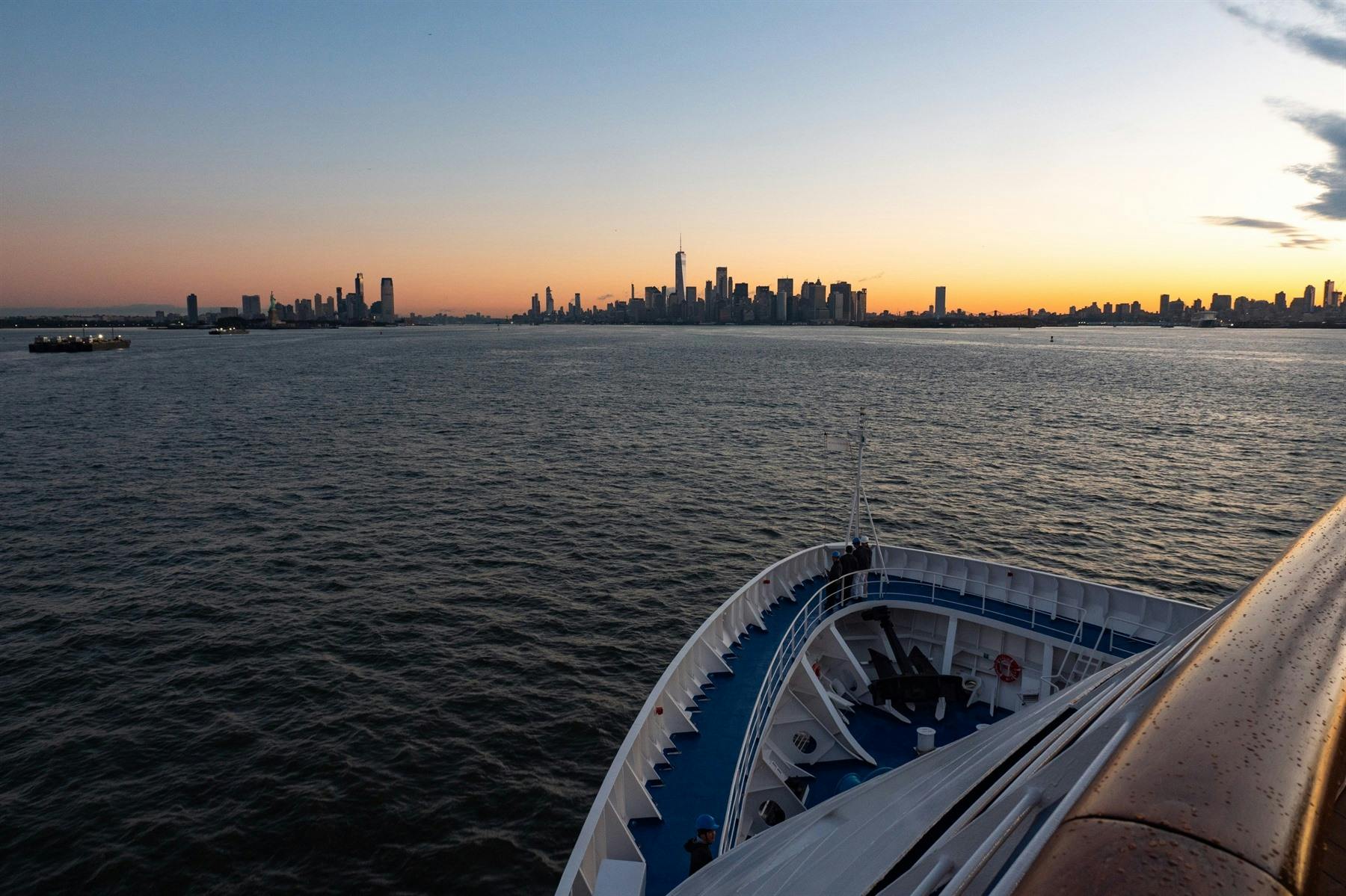 New York sunset from Silver Shadow cruise