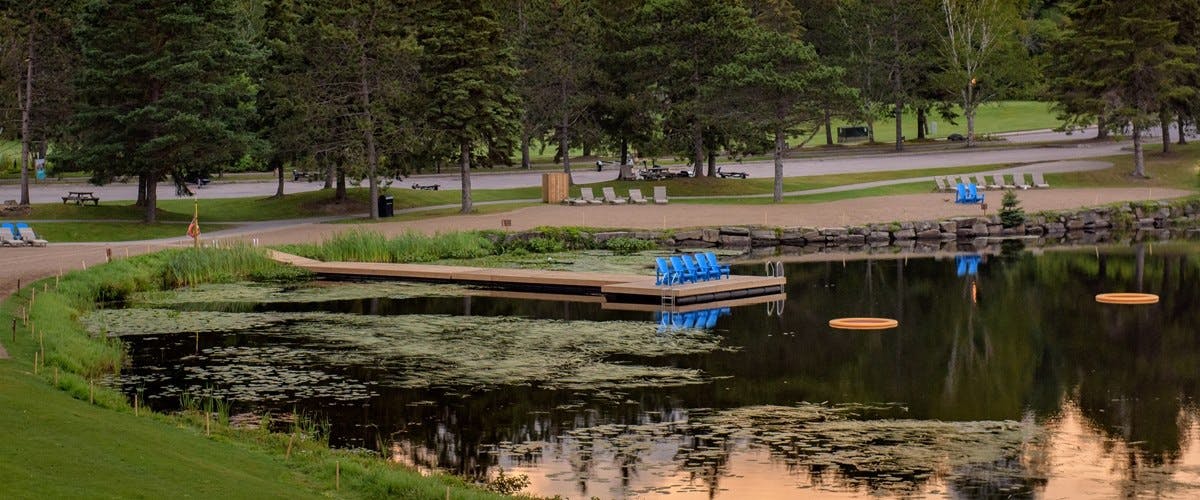 Sunset Bay at Dusk at Deerhurst Resort, Ontario 